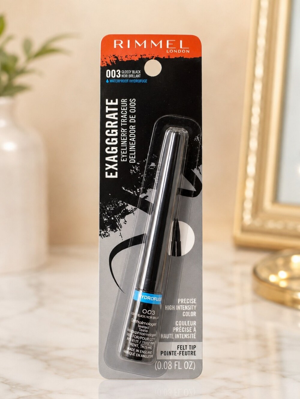 Rimmel London Exaggerate Felt Tip Eyeliner - Glossy Black
